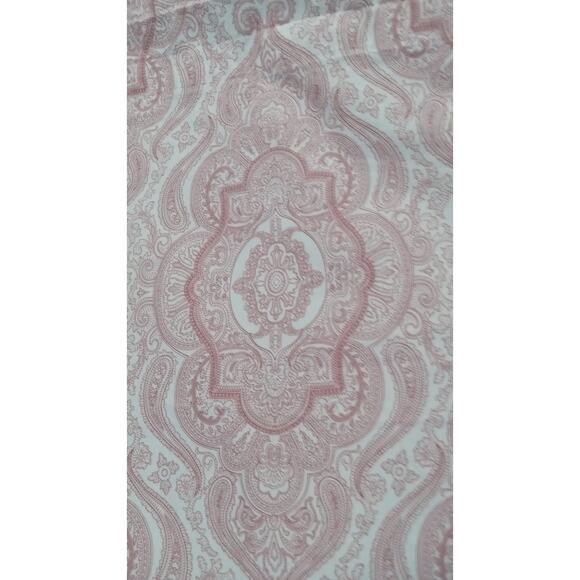 Ralph Lauren RLL Red White Paisley Medallion King Sheet Set Cotton Flaw - Picture 4 of 12